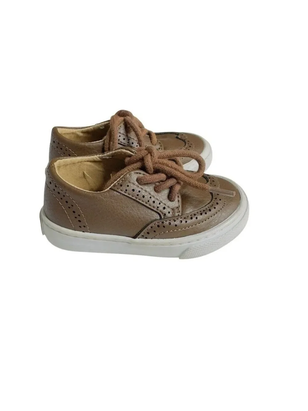 Janie and Jack Toddler Wingtip‎ Sneakers Brown Boys Size 5